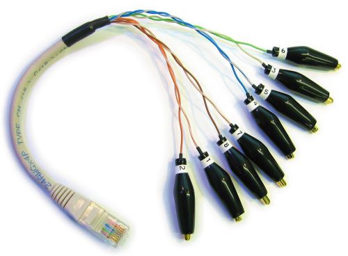 RJ-45 to Croc Clip Network Test Cable