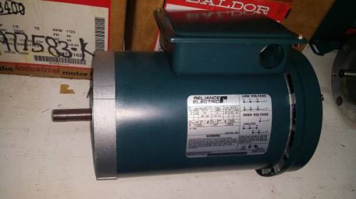 RELIANCE ELECTRIC MOTOR MASTER single phase .33hp .33 hp used once PERFECT !