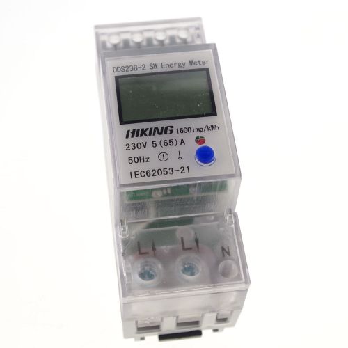 5a to 65a 230v 50hz single phase reset to zero din-rail kilowatt led kwh meter for sale
