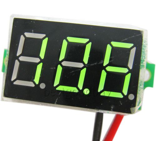 3 digit 0.36&#034; DC4.00-30.0V 2-line yellow green digital voltmeter DC panel tester