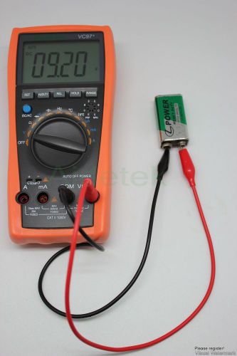 VC97+ 3999 Auto range DC AC V A multimeter tester R C F diode buzz hFE vs FLUKE