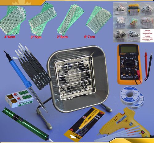 Solder tools kits pcb electric soldering iron multimeter component glue gun for sale