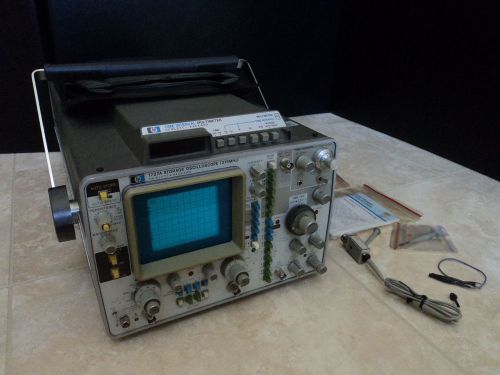 HP 1727A STORAGE OSCILLOSCOPE 275MHz With TIME INTERVAL MULTIMETER &amp;10017A PROBE