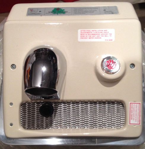 World Hand Dryer XRA5 Model A Recessed, Cast Iron, Off White, 115 Volt, 20 Amp