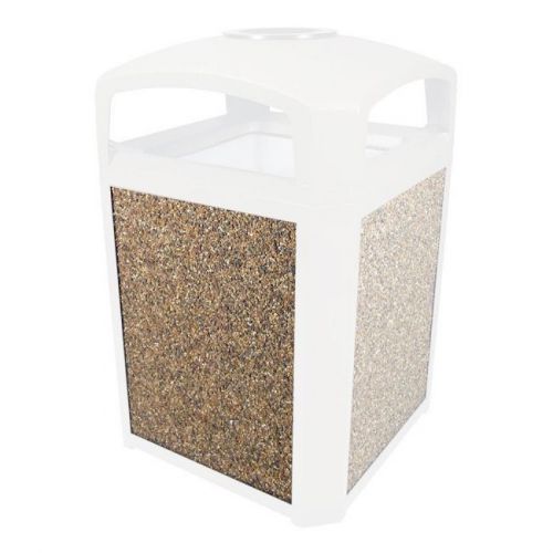 New 5w768 rubbermaid fg400400rock trash can panel, river rock for sale