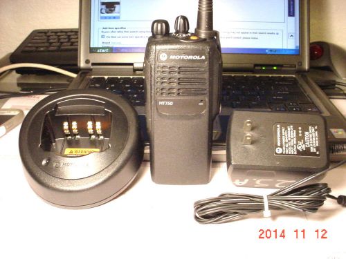 Motorola public safety ht750 vhf  hi power 16 ch. portable radio, vg condition for sale