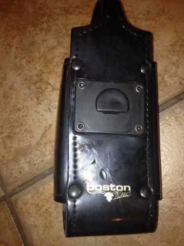 Vintage boston black leather radio holder case mtx 90 motorola firefighter ln for sale