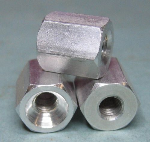 24 - pieces aluminum nut spacer standoff 7/16&#034;-long 3/8&#034;-hex 10-32 threads for sale