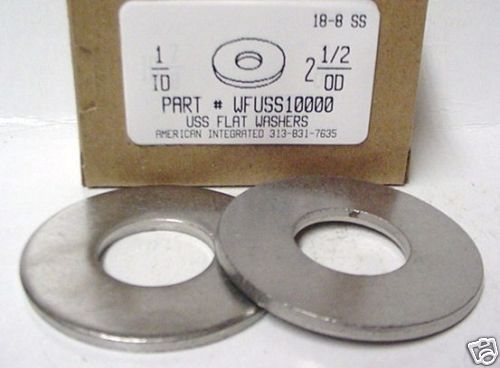 1&#034; USS Flat Washer 18-8 Stainless Steel, 2-1/2&#034; OD. (1)