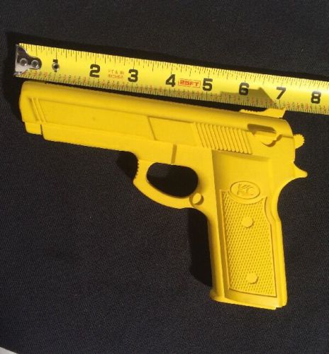 Police Academy Yellow Rubber Training Gun Pistol Karate Self Defense Toy