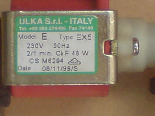 Ulka EX5 Water Pump 220V 48W Vibration Pump V Saeco Rhea Necta Wittenborg