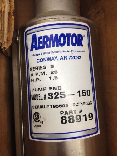 AERMOTOR S25-150 STAINLESS SUBMERSABLE PUMP END 88919 NEW