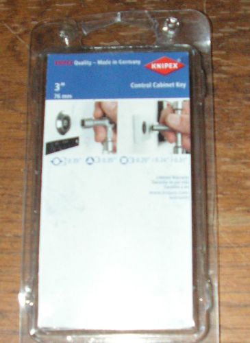 KNIPEX 3&#034; CONTROL CABINET KEY-NEW-MADE IN GERMANY