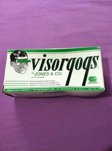 Vintage Green Visorgogs Sport Science Safety Goggles in Original Box EUC
