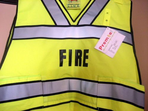New Fire Yellow Safety Vest Class 2 Reflective High Visibility 2X-3X