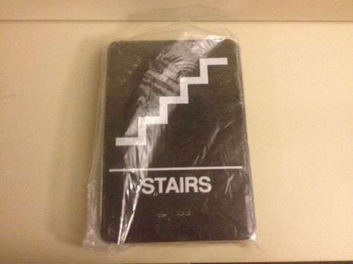 ADA Stairs Sign 6&#034; x 9&#034; Grade 2 Braille Easy Mount Self Adhesive Back
