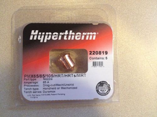 Hypertherm PowerMax 65, 85, &amp;105 Nozzles #220819 - 65 amp -5 pack