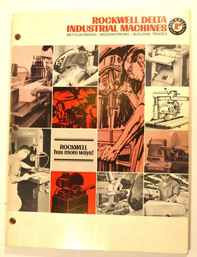 Rockwell delta industrial machines catalog 1968 #rr56 drill press grinder planer for sale