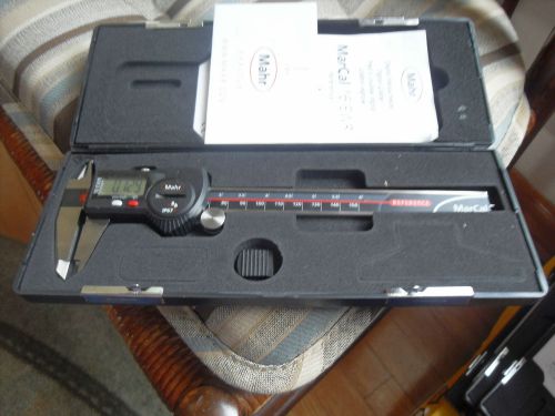 mahr 6&#034;-150 mm thumb roller type digital calipers with hard case&amp; info sheets 24