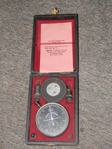 Vintage Collectible Swiss H.H. Sticht Jaquet&#039;s Speed Indicator Tachometer &amp; CASE