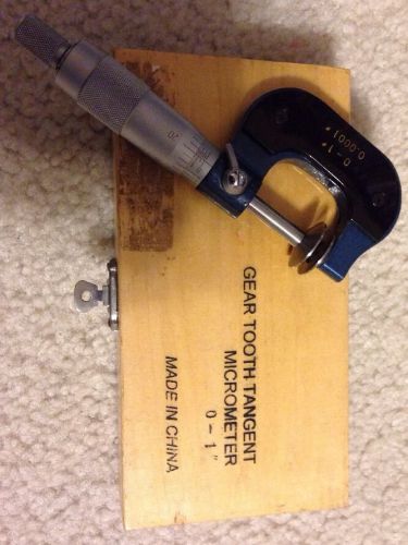 Gear Tooth Tangent Micrometer 0-1&#034; 0.0001&#034; Free Shipping