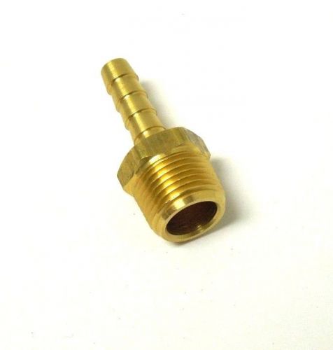 Hose barb for 1/4&#034; id hose x 3/8&#034; male npt hex body brass fuel fitting  &lt;q-hb006 for sale