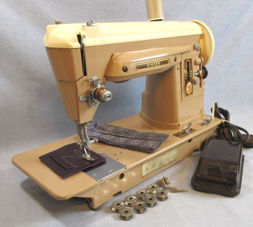 SINGER 404 Sewing Machine Upholstery Leather All Metal Gear Driven READY TO GO