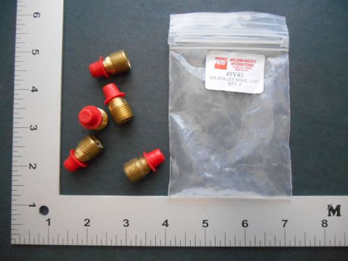 Tig Welding Torch 45V43 Collet Body 1/16&#034; LOT OF 5 Welding Nozzle