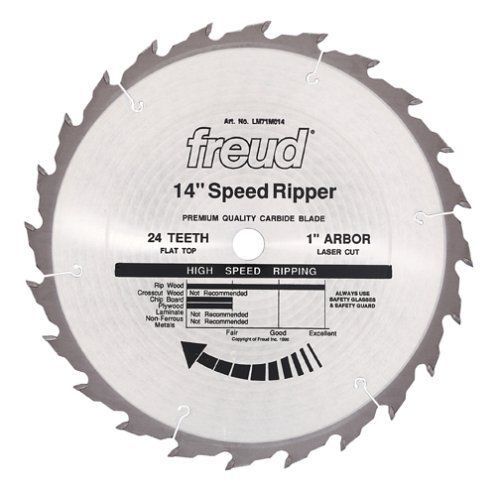 Freud LM71M014 14-Inch 24 Tooth FTG Ripping Saw Blade with 1-Inch Arbor