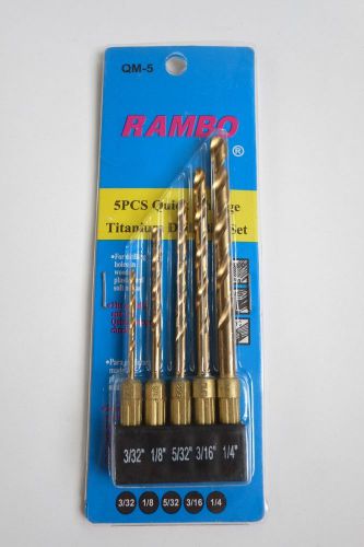 QM-5 Rambo 5PCs Titanium Drill Bits Set