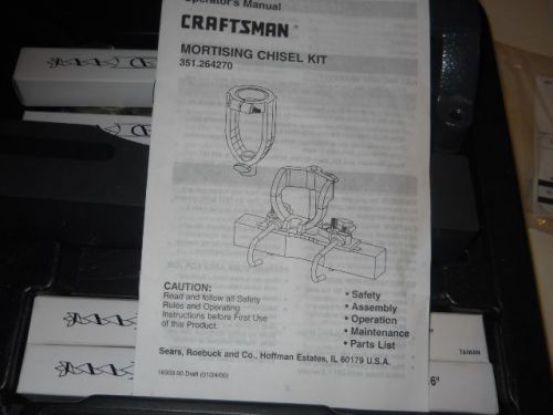 CRAFTSMAN MORTISING CHISEL KIT MADE BY COLOVOS OF CHICAGO FOR CRAFTSMAN