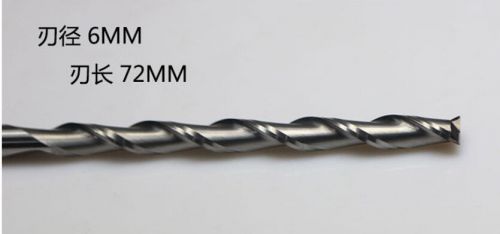 2pcs carbide endmill double flute spiral cnc router bits 6mm 72mm for sale