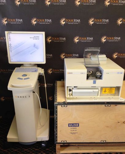 Sirona cerec 3 red cam- 2005 with 3.85 sw &amp; 2005 compact mill- low use! for sale