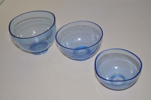 3 pcs dental lab flexible rubber mixing bowls dental rubber mixing bowl 3 size for sale