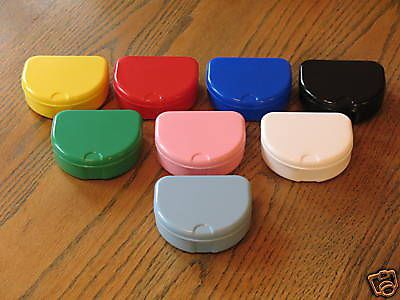 500 mixed color denture retainer box orthodontic dental case mouth tray brace for sale