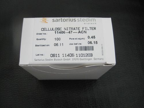 Cellulose Nitrate (CN) Membrane Filter, Sartorius Item #11406-47-ACN, 100/pack