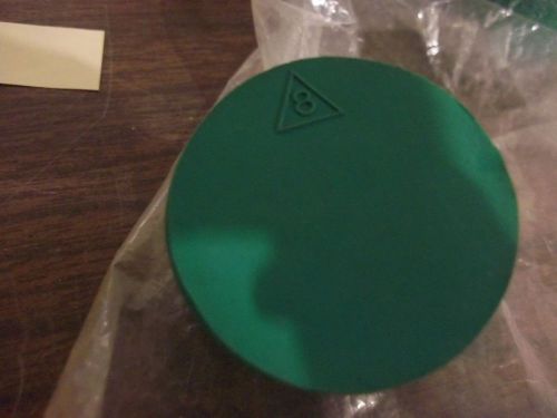 NEW LOT OF 5 GREEN LAB RUBBER STOPPERS #8 8   LAB  (BIN75)
