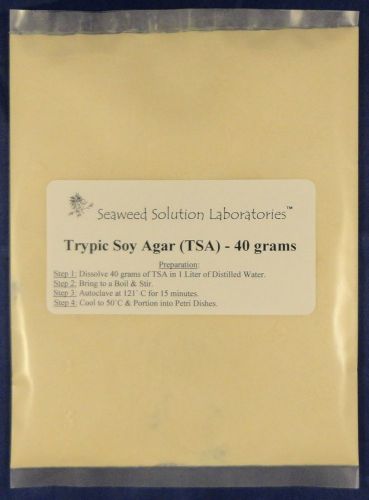 Tryptic Soy Agar (TSA) 40 grams - Great For Growing Mushrooms! - FREE SHIPPING