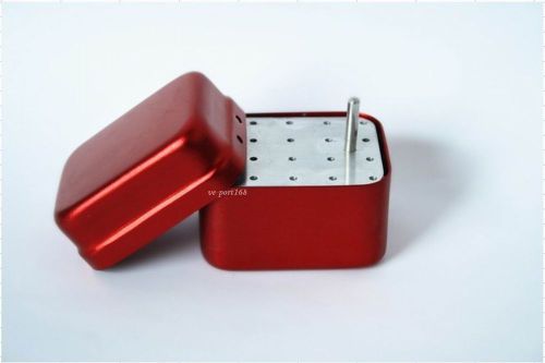 1PC 20holes Dental autoclave disinfection box fit low speed burs B048 RED