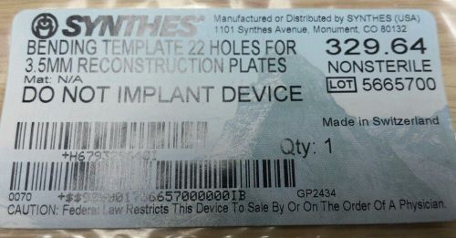 SYNTHES 329.64 BENDING TEMPLATE 22 HOLES 35.MM FOR RECONSTRUCTION PLATES NEW!!!