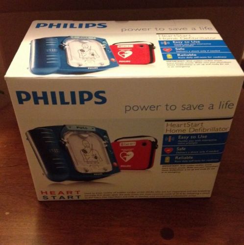 Phillips heartstart home defibrillator with carry case, adult pads, battery aed for sale