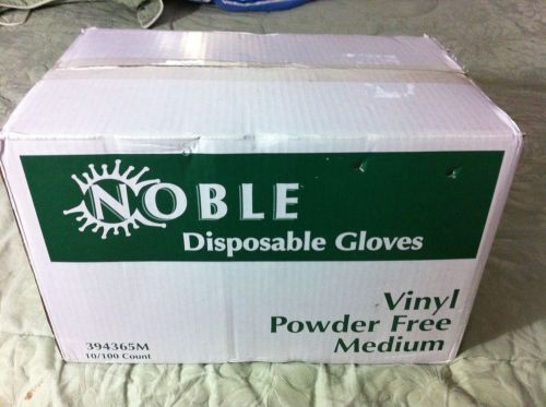 Noble Medium Powder Free Disposable Vinyl Gloves for Foodservice
