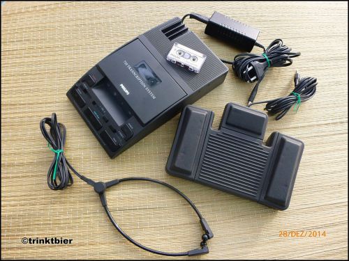 Buro Philips 710 Abspiel Wiedergabe Gerat fur Mini Kassetten Fussschalter alt