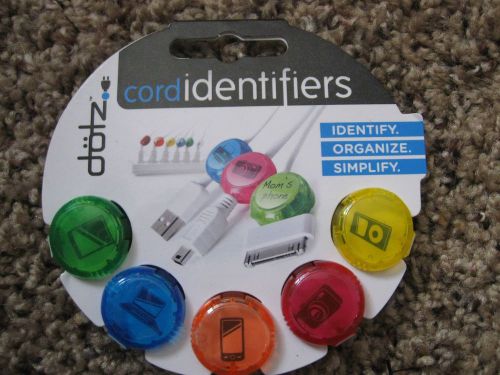 Dotz CORD IDENTIFIER, Assorted Colors, 5/pk, , DCI101COCB, Preprinted Inserts