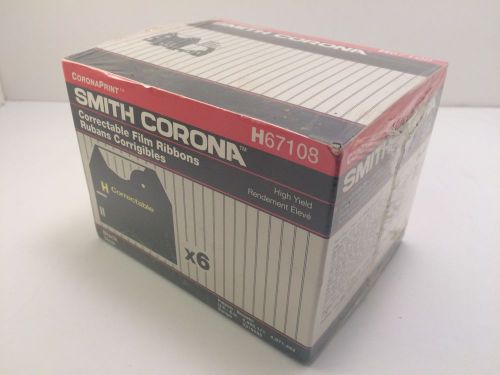 CoronaPrint Smith Corona H67108 Correctable Film Sealed! 6 Pack Vintage