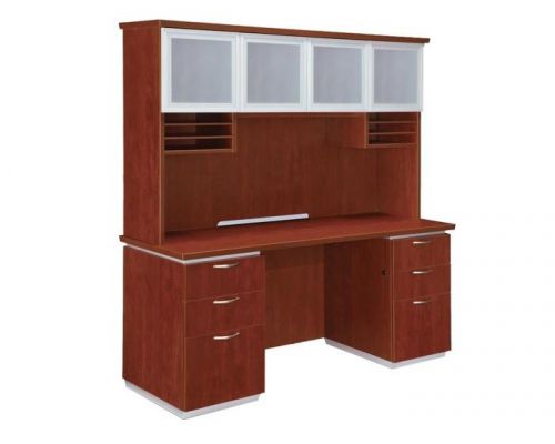 New pimlico laminate kneespace office credenza desk with hutch for sale