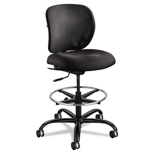 Safco saf3394bl vue heavy-duty extended height stool black back/base/seat in bla for sale