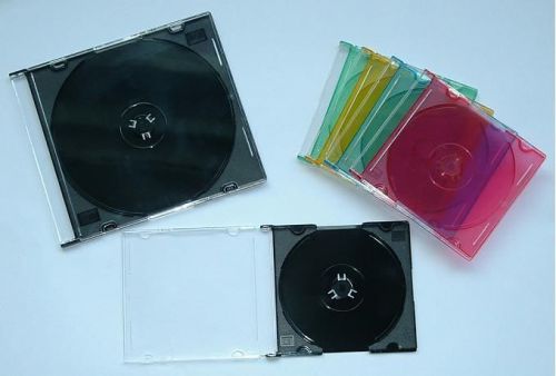 30+ pack CD DVD JEWEL CASES Colors - Slim Style - Mixed Lot