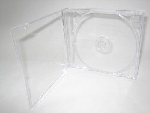 100 new top  10.4mm single cd jewel cases w/clear tray,kc04pk,made in usa for sale