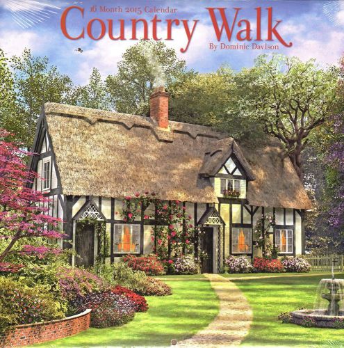 Country Walk By Dominic Davison - 2015 16 Month  WALL CALENDAR - 12x12  - NEW